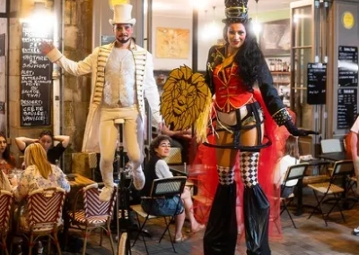 échassiers en duo pour vos événements